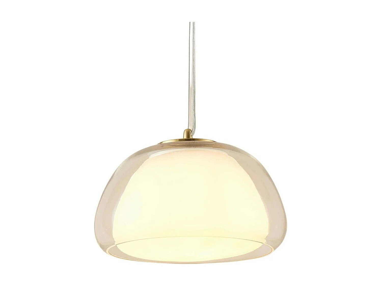 Suspension double verre contemporaine - Lomelia