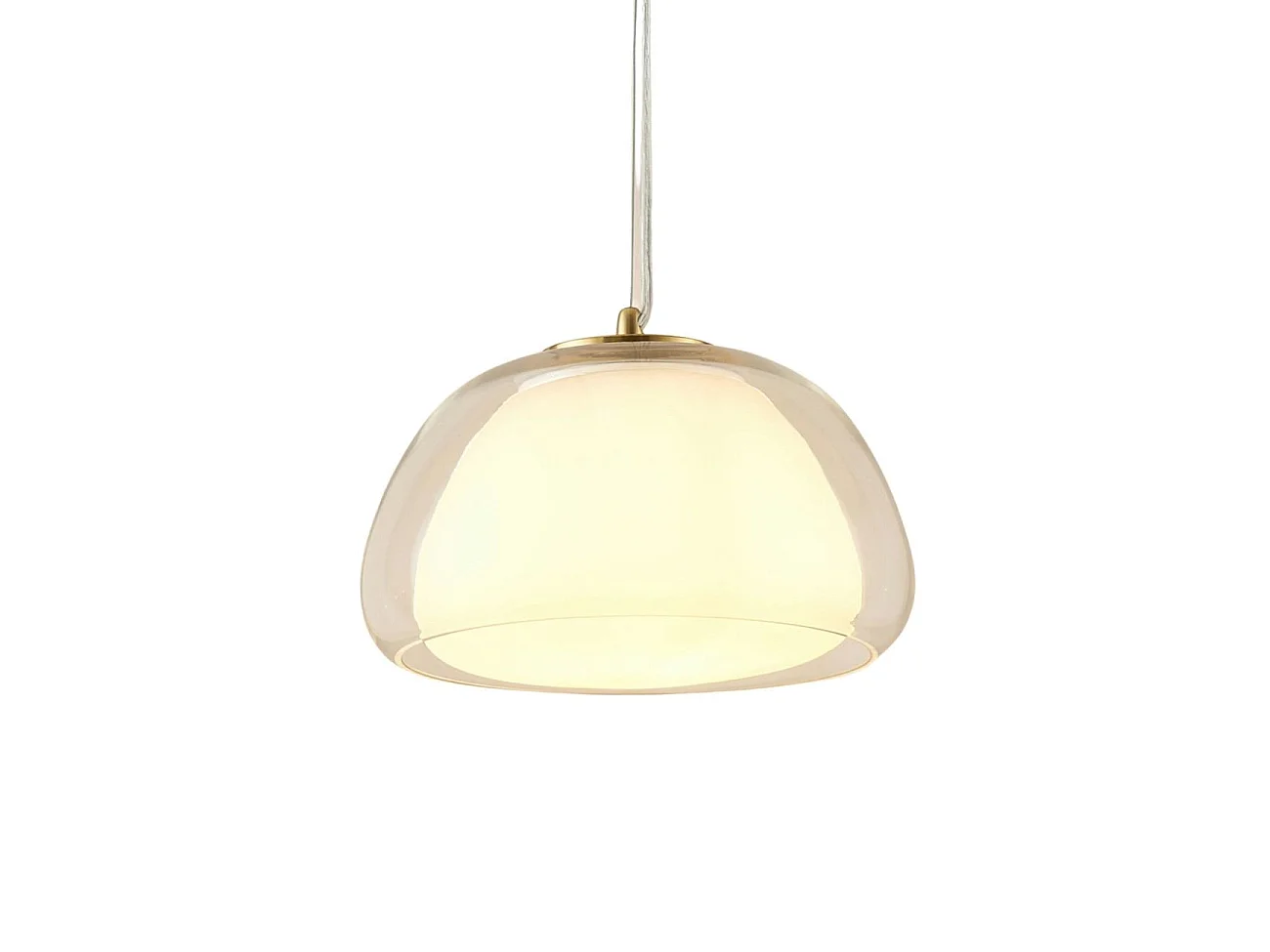 Suspension double verre contemporaine - Lomelia