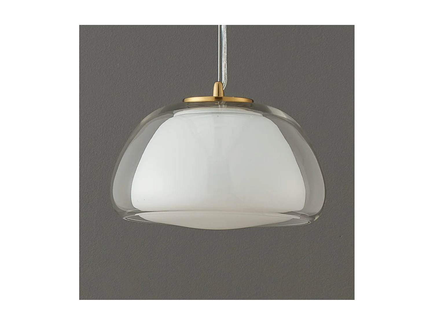 Suspension double verre contemporaine - Lomelia