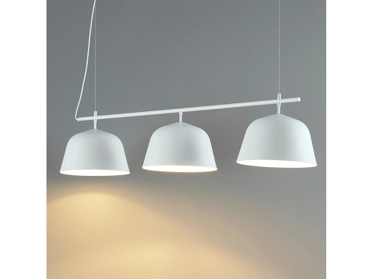 Grande suspension scandinave métal blanc - Oviedo
