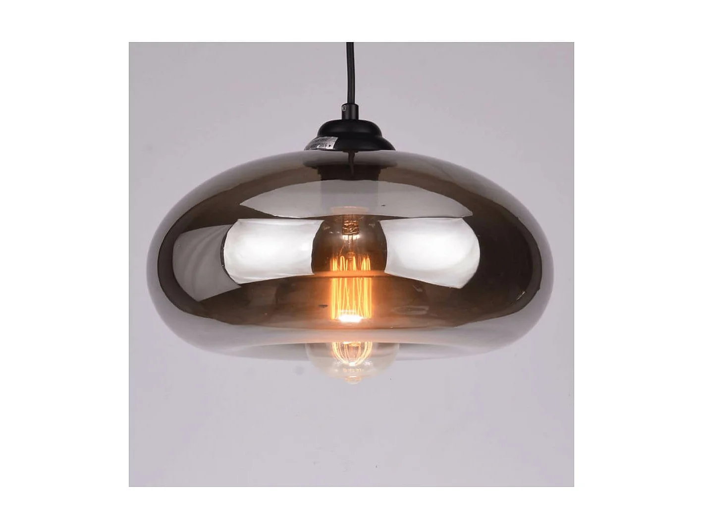 Suspension goutte d'eau verre fumé noire - Ellipse