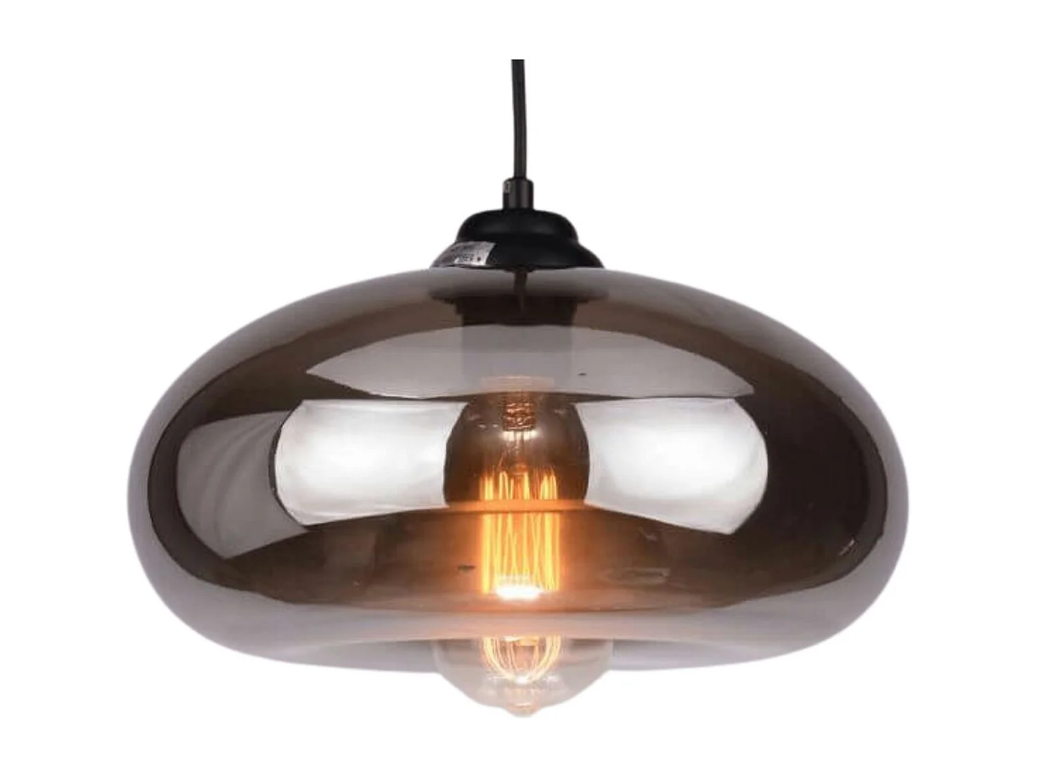 Suspension goutte d'eau verre fumé noire - Ellipse