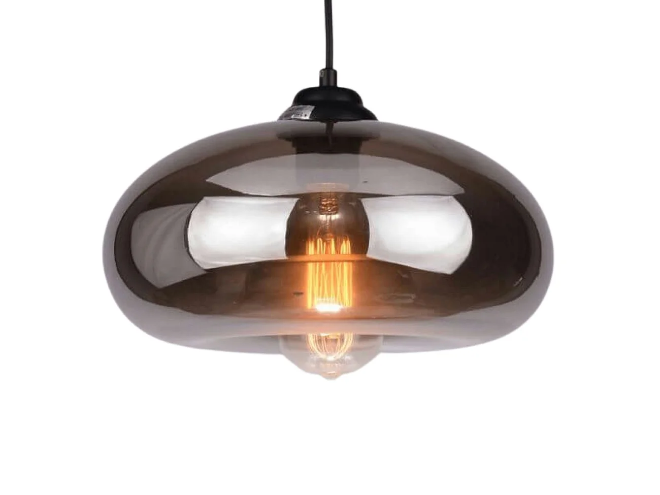 Suspension goutte d'eau verre fumé noire - Ellipse