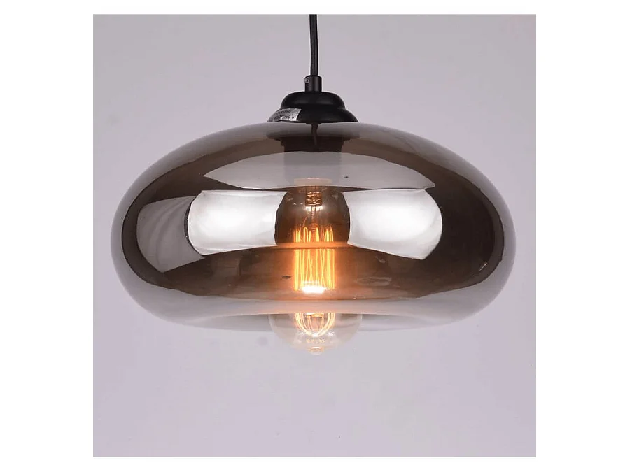 Suspension goutte d'eau verre fumé noire - Ellipse