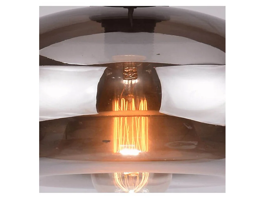 Suspension goutte d'eau verre fumé noire - Ellipse