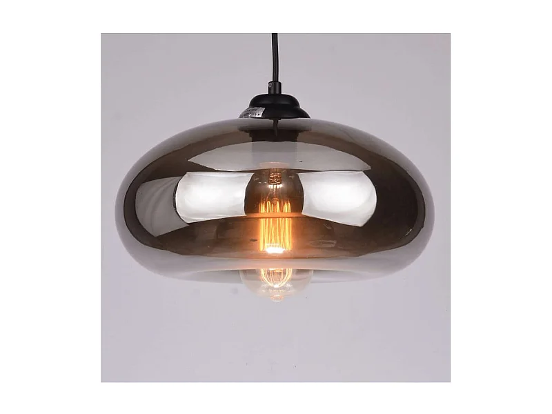 Suspension goutte d'eau verre fumé noire - Ellipse