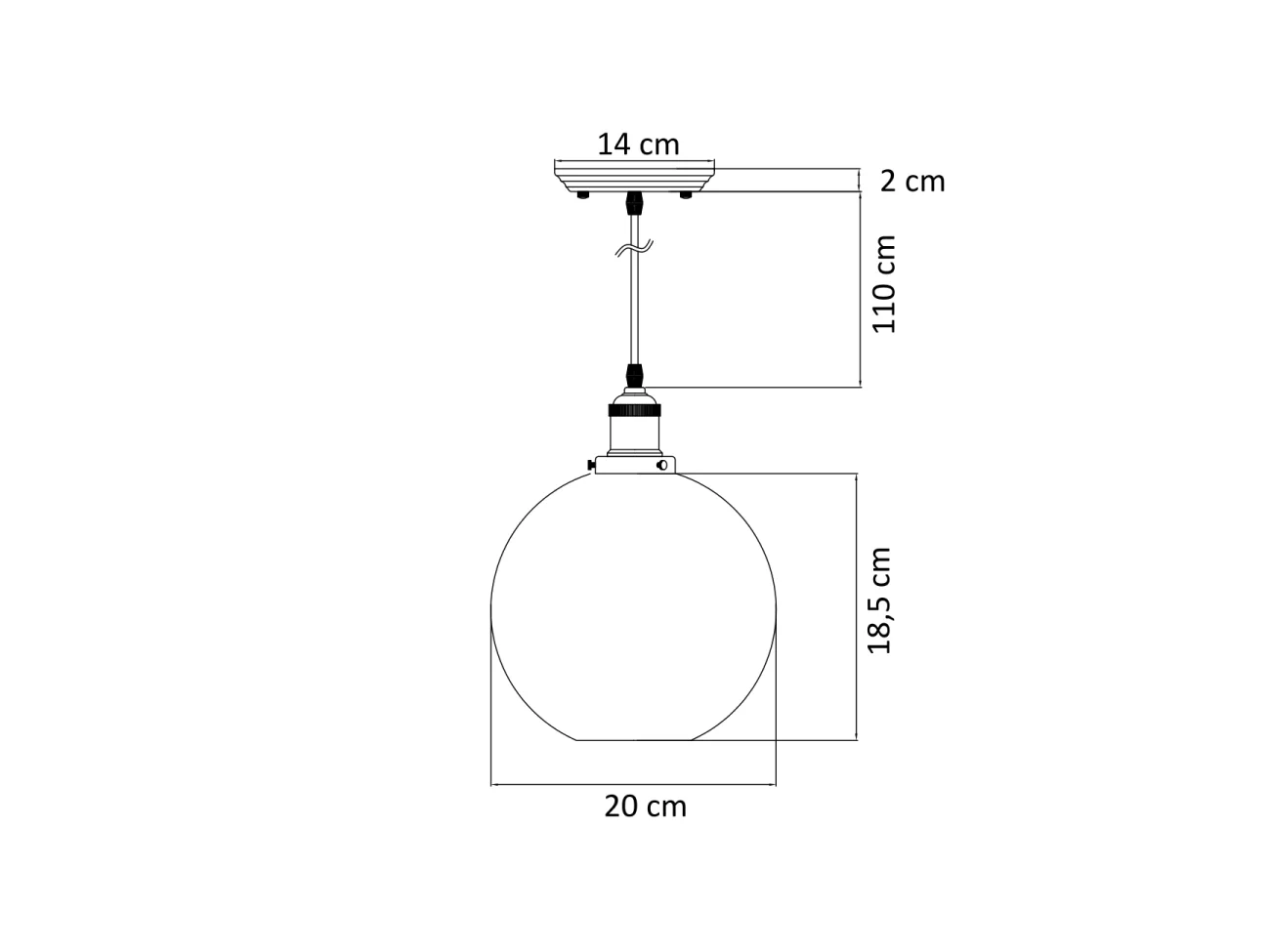 Suspension Ronde rétro - Olivia
