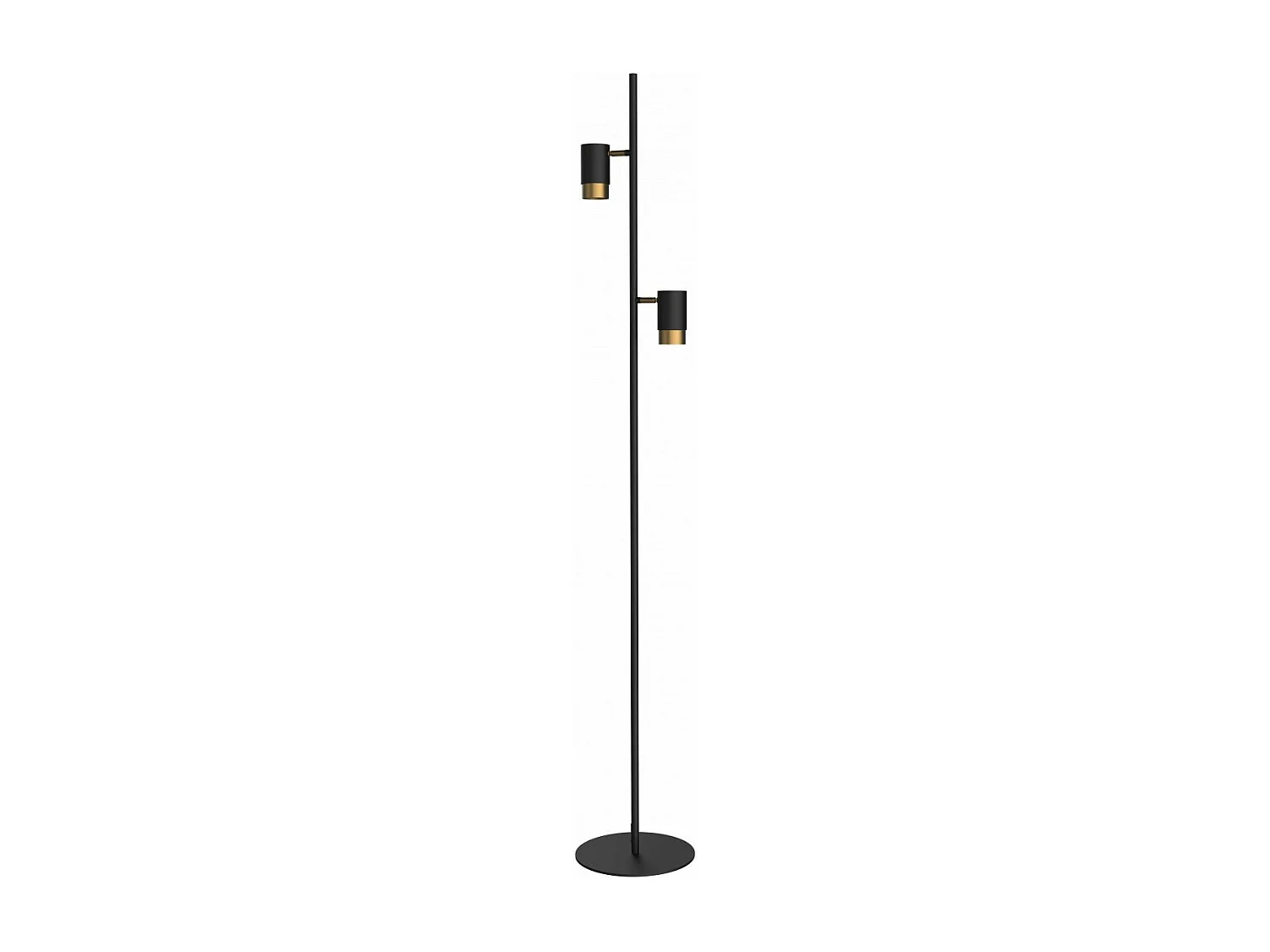 Lampadaire design noir double spots orientables - Elya