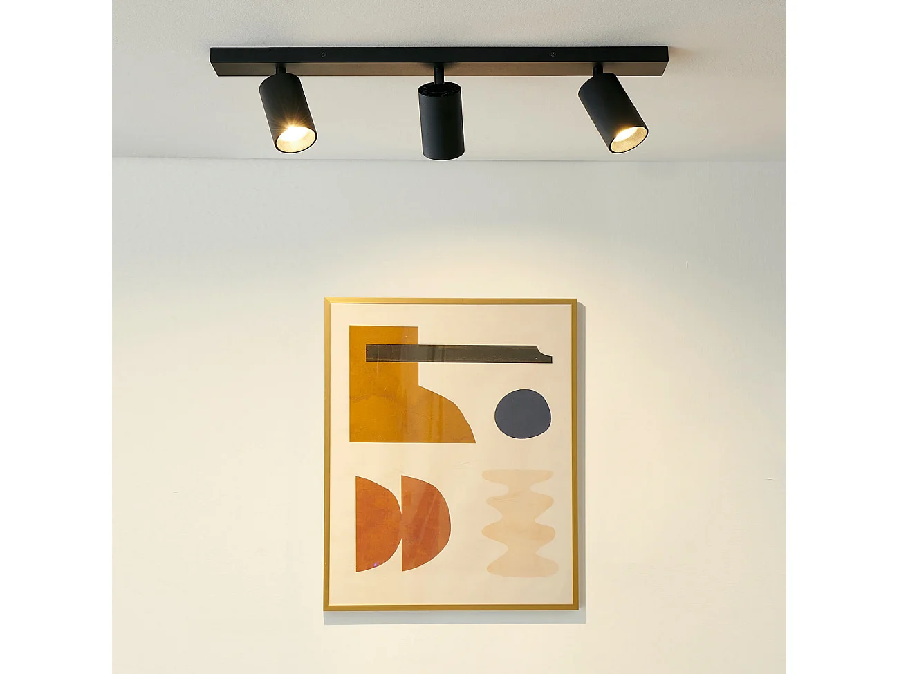 Plafonnier noir à trois projecteurs - Renzo