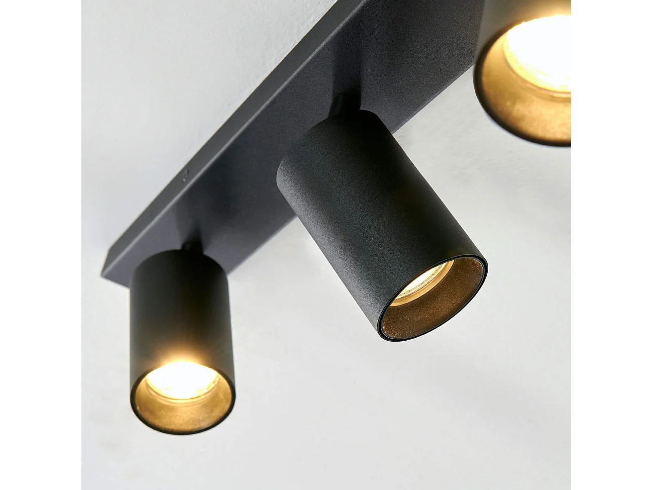 Plafonnier noir à trois projecteurs - Renzo