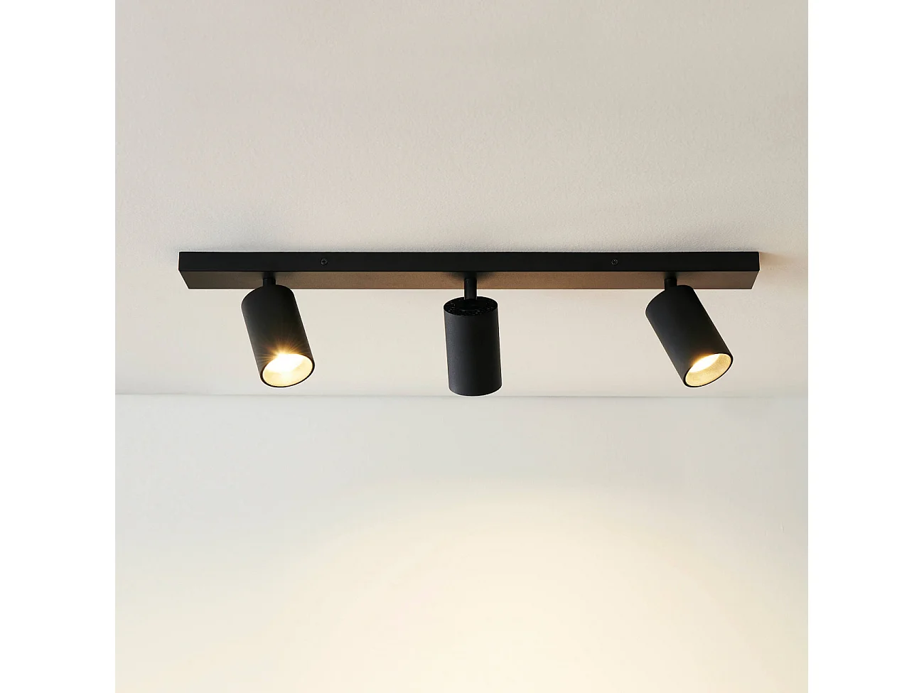 Plafonnier noir à trois projecteurs - Renzo
