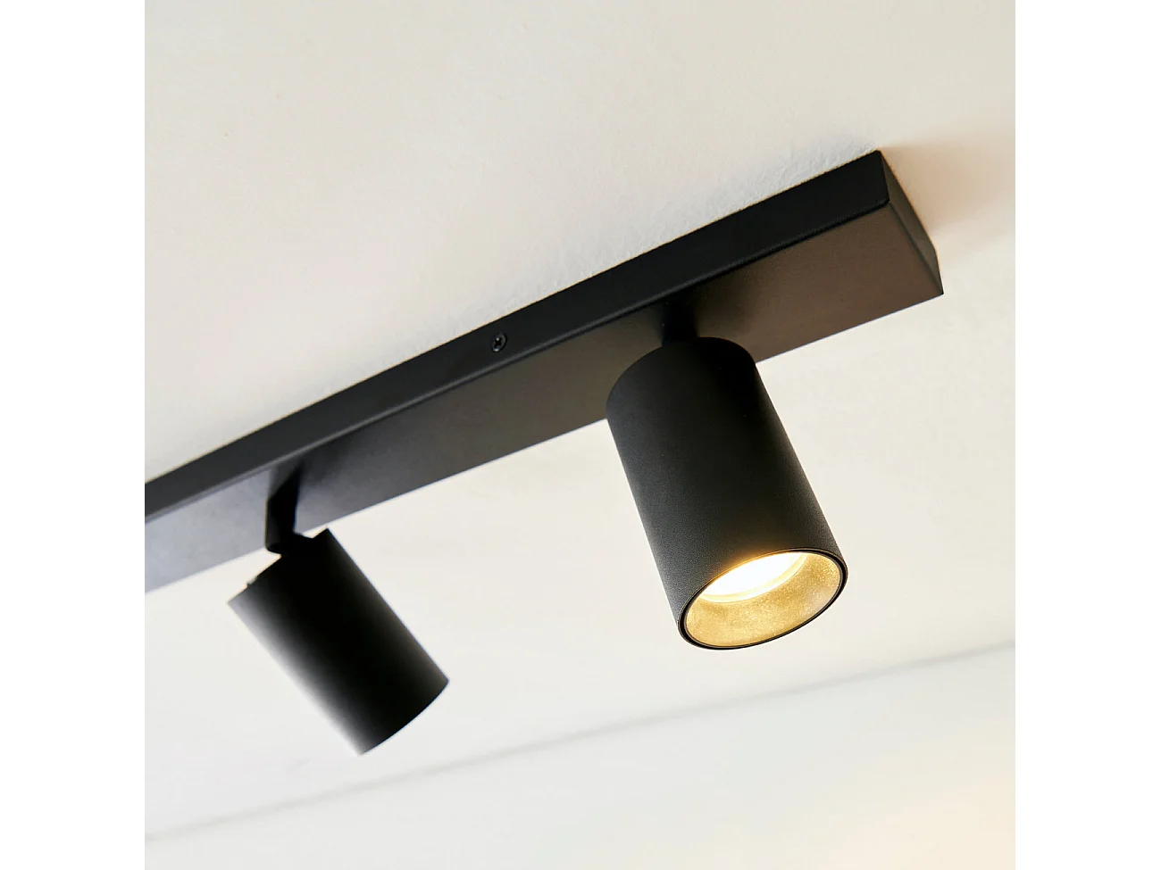 Plafonnier noir à trois projecteurs - Renzo