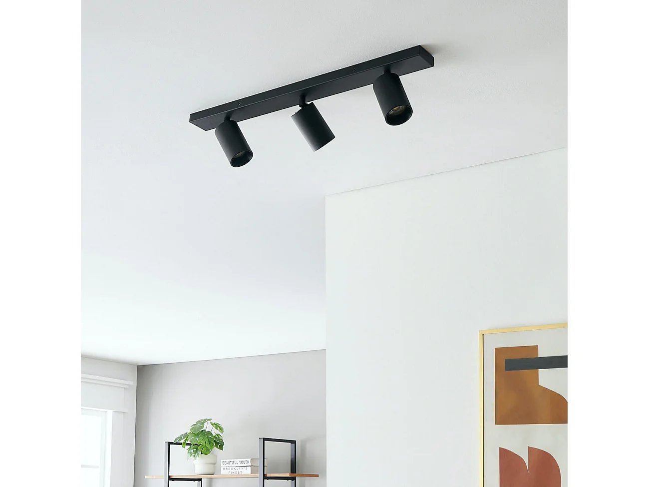 Plafonnier noir à trois projecteurs - Renzo