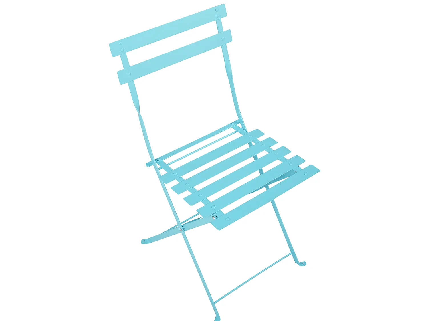 Ensemble pour bistro Pliant FIORI Métal Turquoise