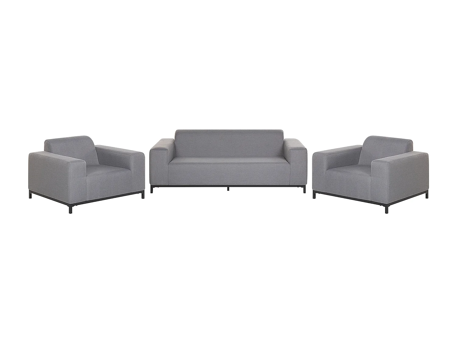 Loungeset met tafel 5-zitter ROVIGO Grijs