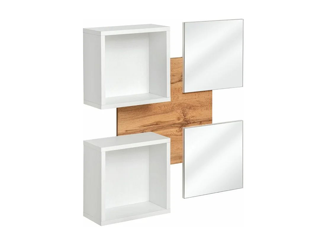 Lustro do przedpokoju EASY białe/dąb wotan