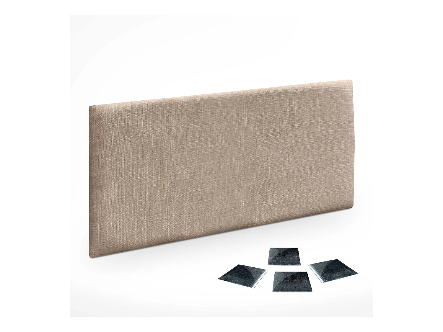 DHOME Ensemble de 1 Panneau mural en lin autocollant, absorption acoustique, protection contre les chocs et têtes de lit (Terre, 50x30cm, x1)