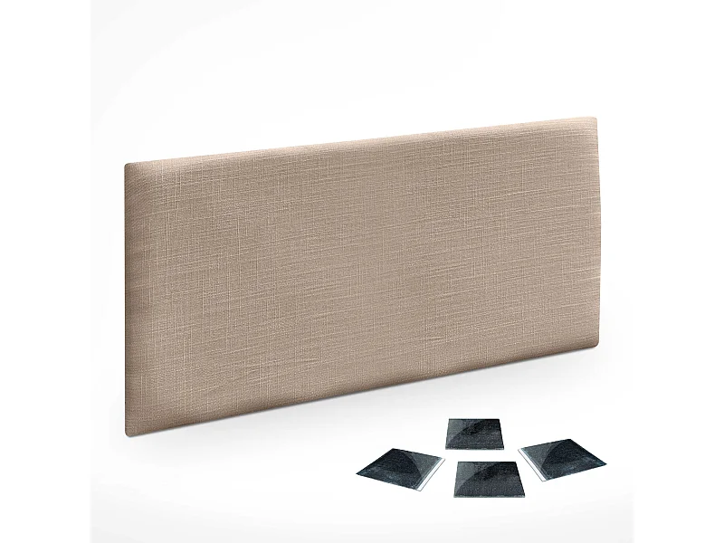 DHOME Ensemble de 1 Panneau mural en lin autocollant, absorption acoustique, protection contre les chocs et têtes de lit (Terre, 60x40cm, x1)