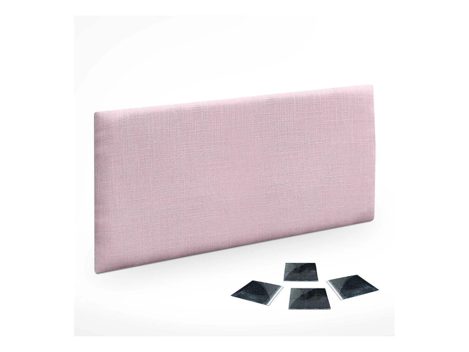 DHOME Ensemble de 1 Panneau mural en lin autocollant, absorption acoustique, protection contre les chocs et têtes de lit (Rose Poudré, 60x50cm, x1)