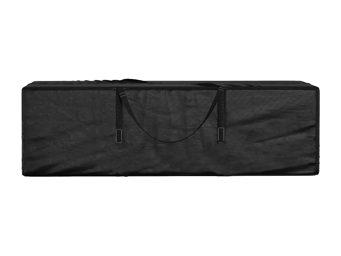 Sac de rangement pour coussins de jardin noir 135x40x55 cm PE