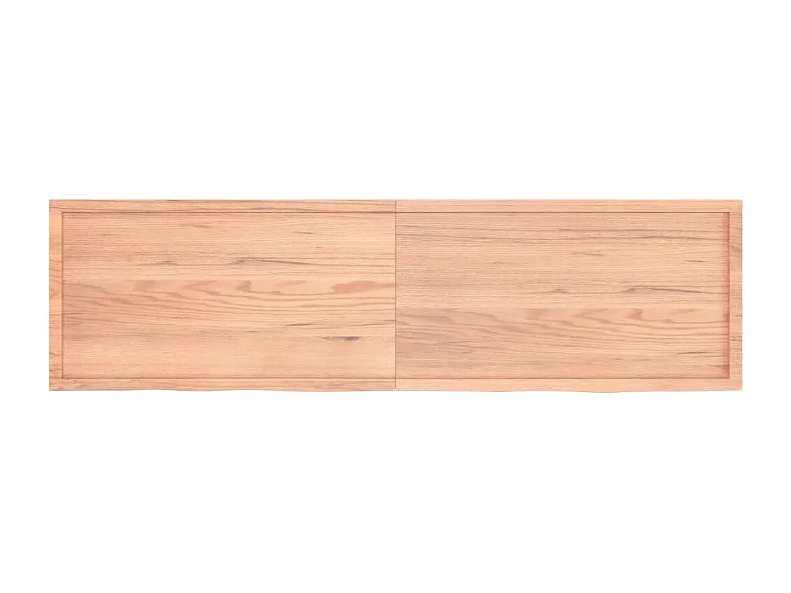 Comptoir de salle de bain marron 220x60x(2-4) cm bois traité