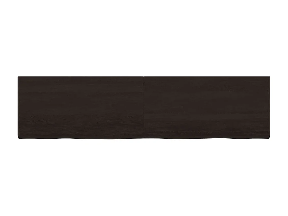 Dunkelbraune Badezimmer-Waschtischplatte aus behandeltem Massivholz