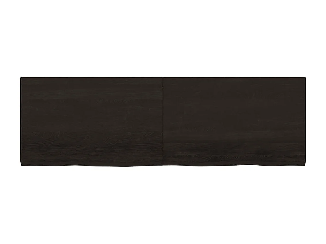 Piano di lavoro del bagno in legno massello trattato marrone scuro