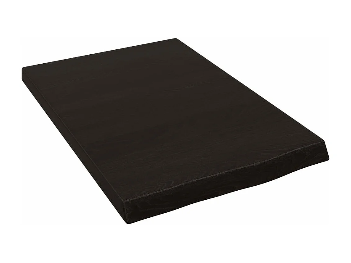 Piano di lavoro del bagno in legno massello trattato marrone scuro