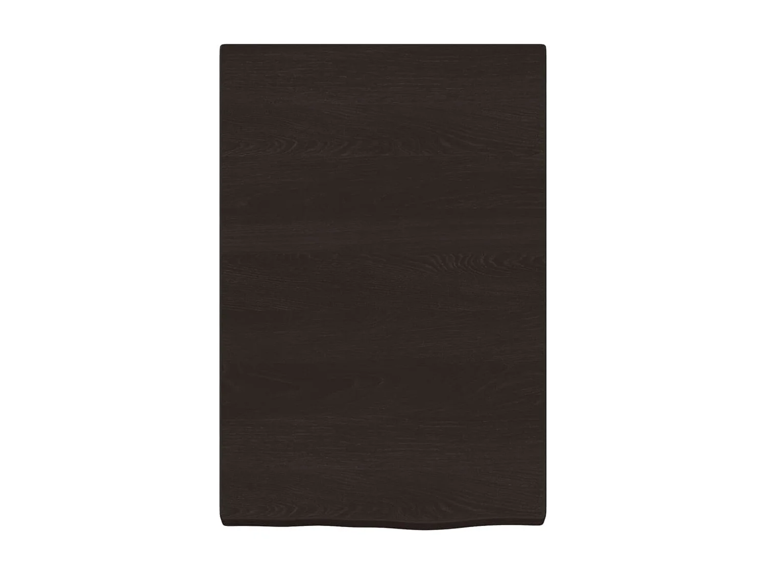 Piano di lavoro del bagno in legno massello trattato marrone scuro