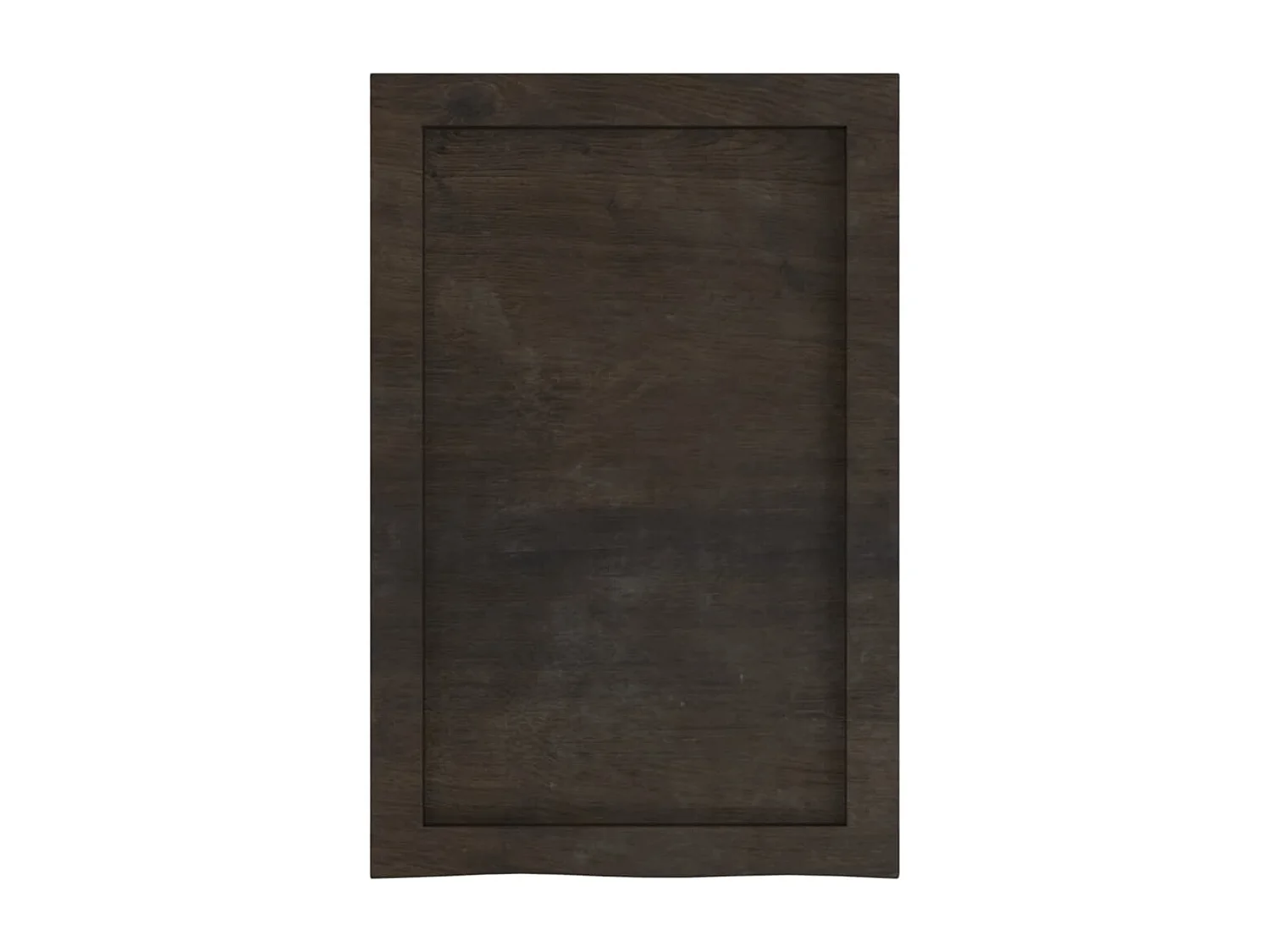 Piano di lavoro del bagno in legno massello trattato marrone scuro