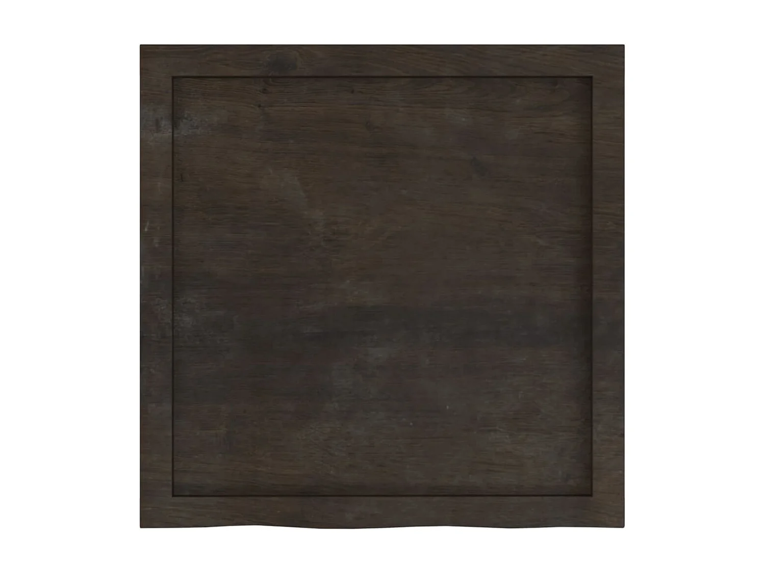 Piano di lavoro del bagno in legno massello trattato marrone scuro