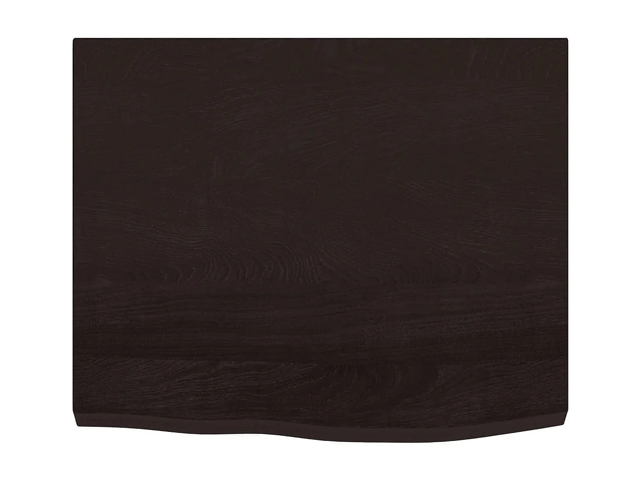 Dunkelbraune Badezimmer-Waschtischplatte aus behandeltem Massivholz
