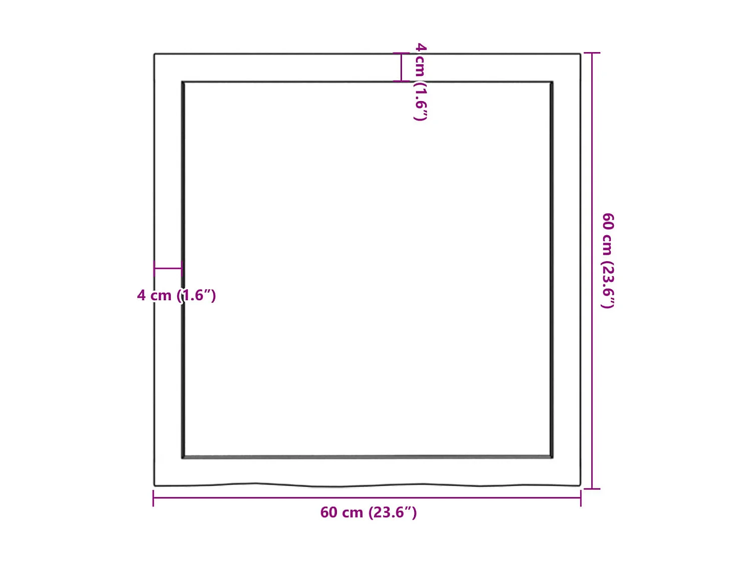Dunkelbraune Badezimmer-Waschtischplatte aus behandeltem Massivholz