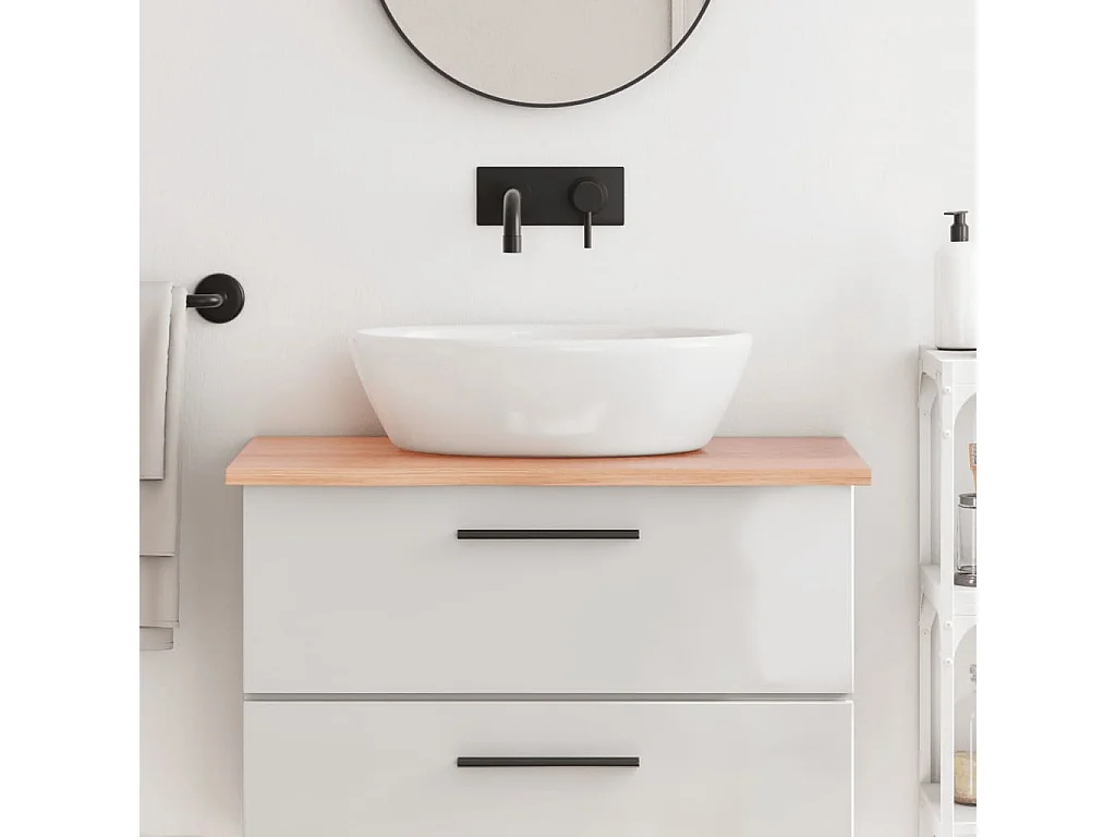 Mobile bagno marrone chiaro 80x50x2 cm legno trattato