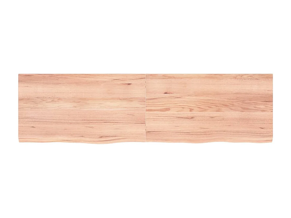 Bancada de banheiro marrom 180x50x(2-4) cm madeira tratada