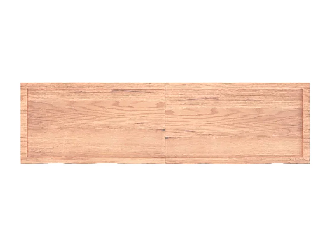 Bancada de banheiro marrom 180x50x(2-4) cm madeira tratada
