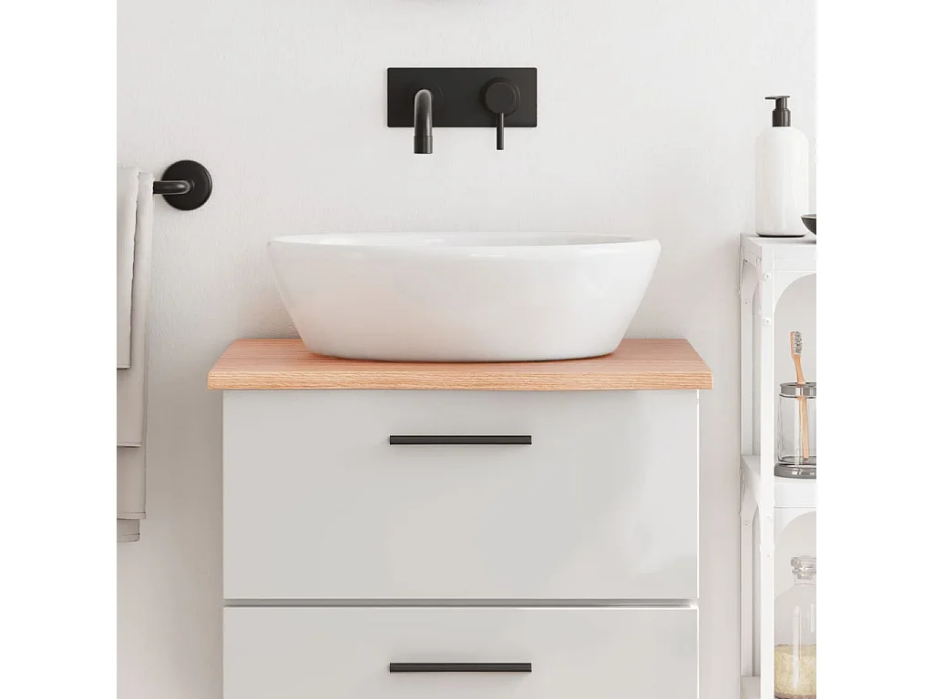 Mobile bagno marrone chiaro 60x60x2 cm legno trattato