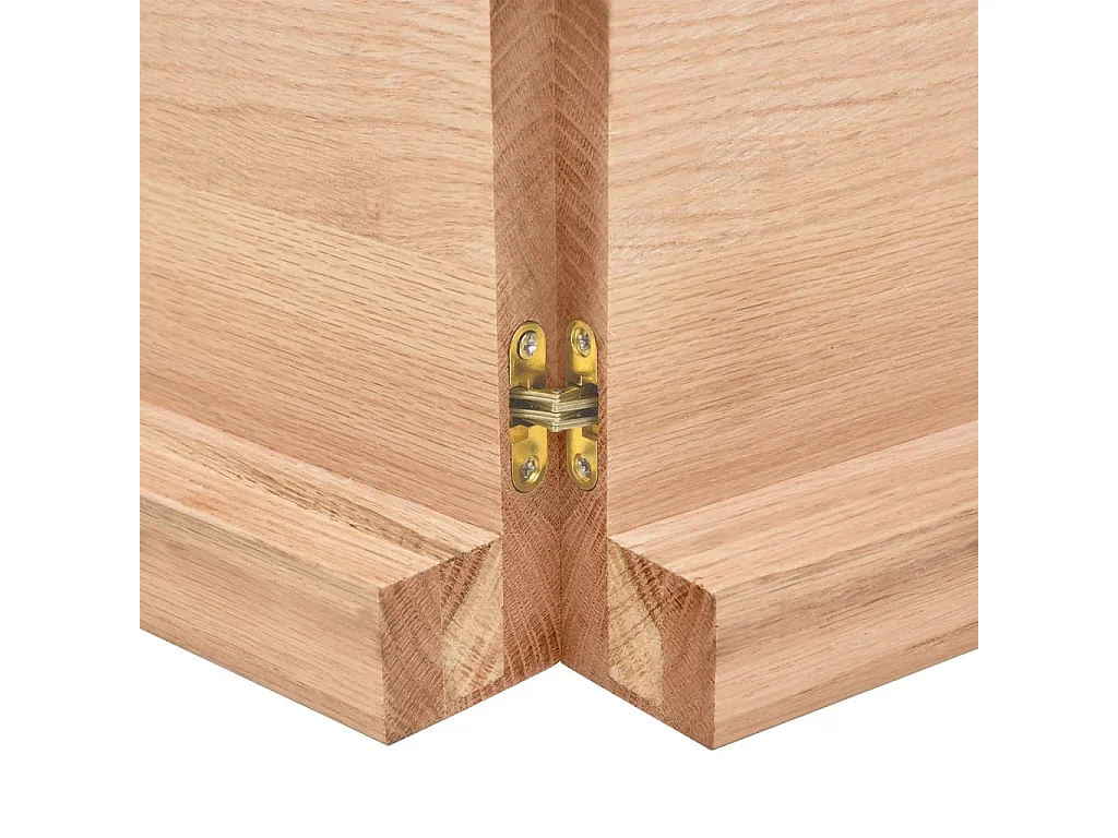 Comptoir de salle de bain marron 160x60x(2-6) cm bois traité