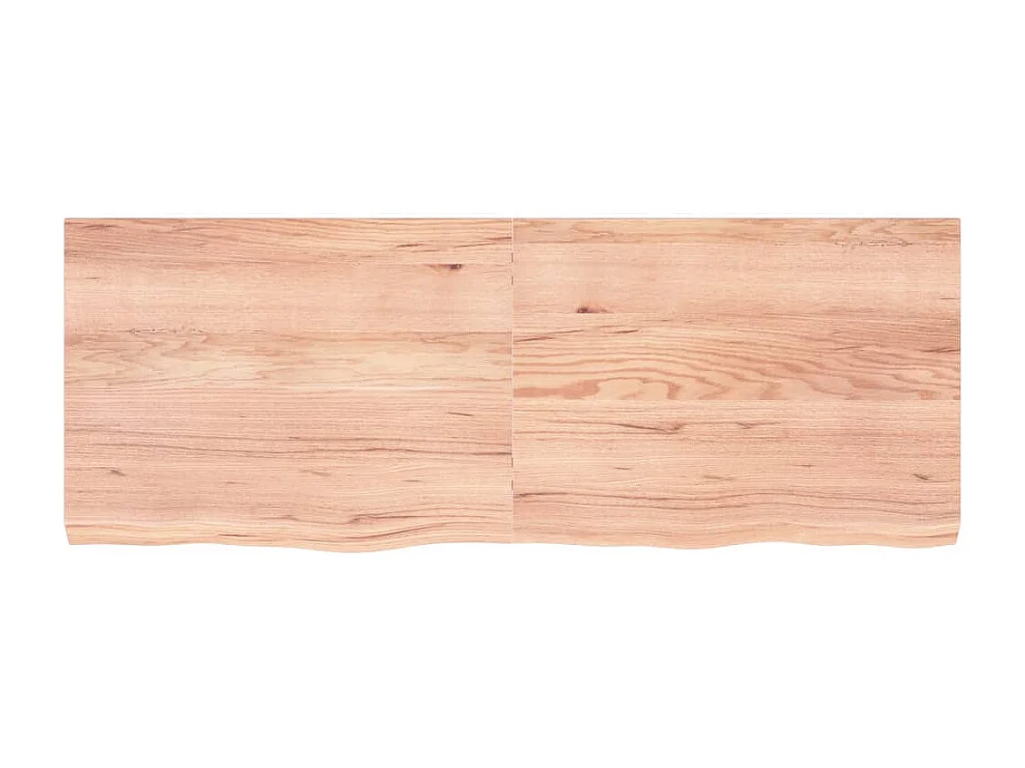 Bancada de banheiro marrom 160x60x(2-6) cm madeira tratada