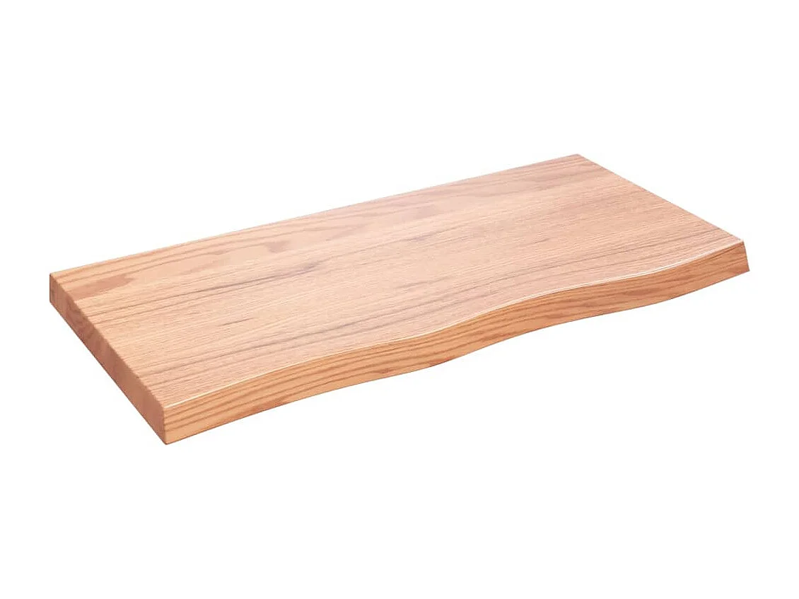 Encimera de baño marrón 100x50x(2-6) cm madera tratada