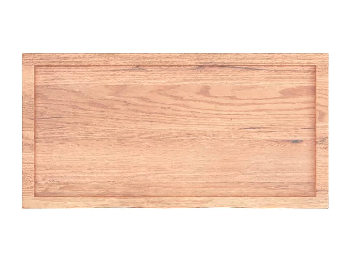 Encimera de baño marrón 100x50x(2-6) cm madera tratada
