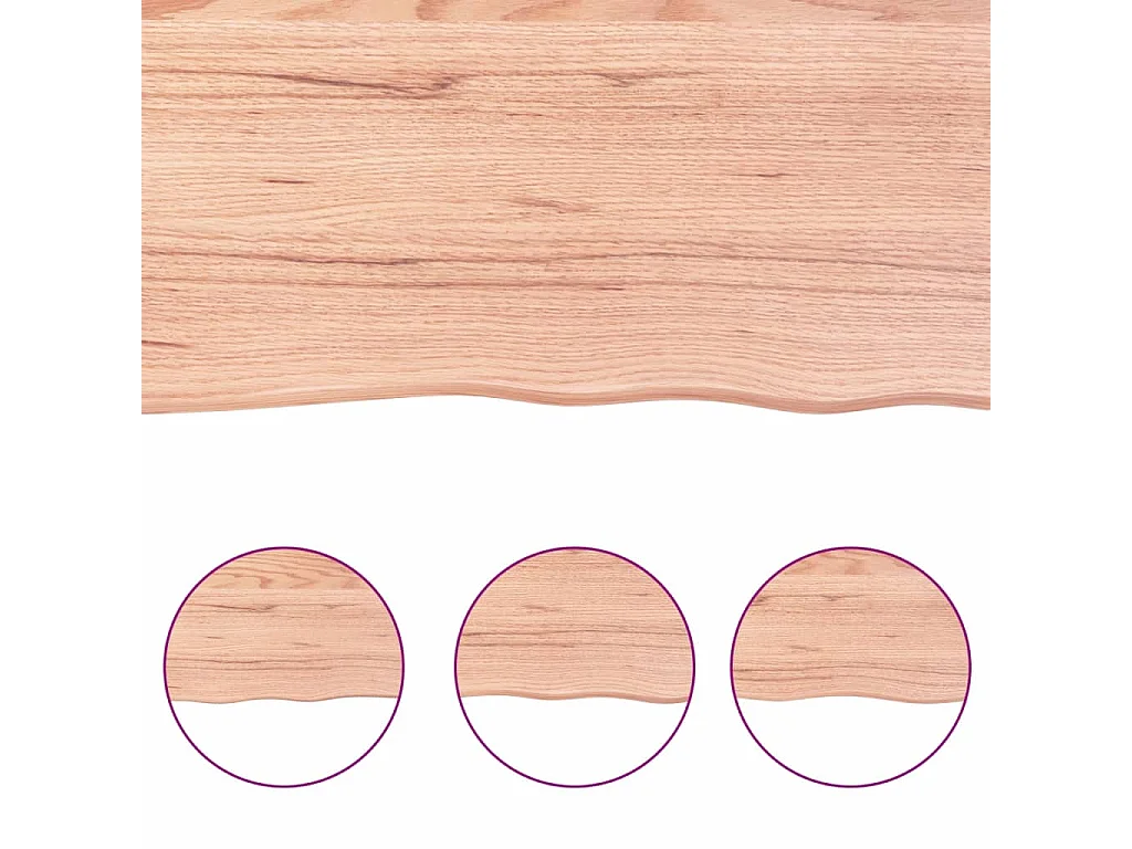 Encimera de baño marrón 100x50x(2-6) cm madera tratada