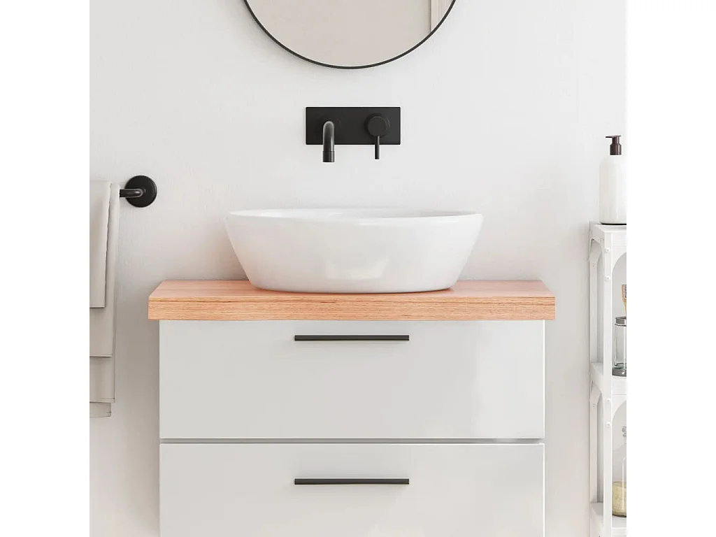 Mobile bagno marrone 80x30x(2-6) cm legno trattato