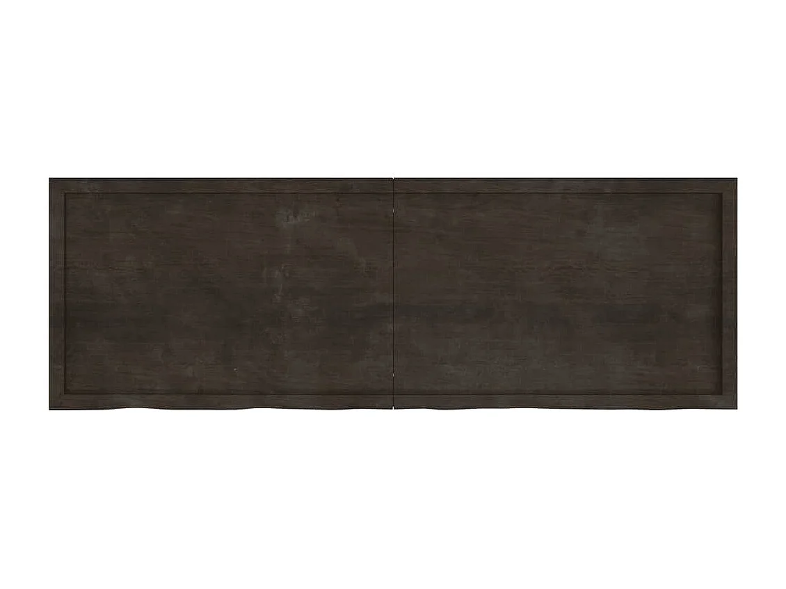 Dunkelbraune Badezimmer-Waschtischplatte aus behandeltem Massivholz