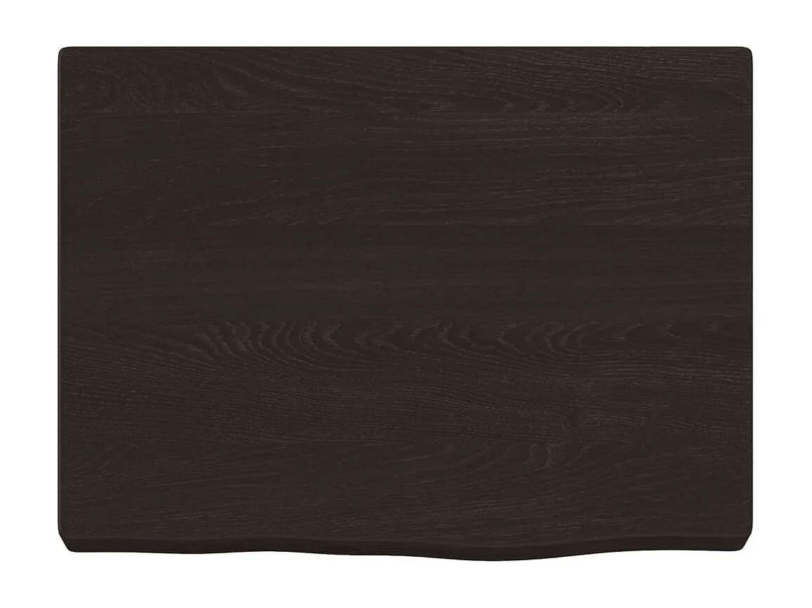 Dunkelbraune Badezimmer-Waschtischplatte aus behandeltem Massivholz