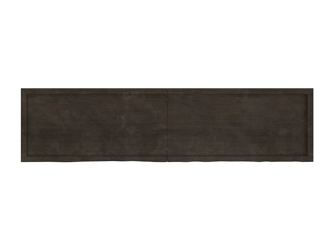 Bancada de banheiro marrom escuro madeira maciça tratada