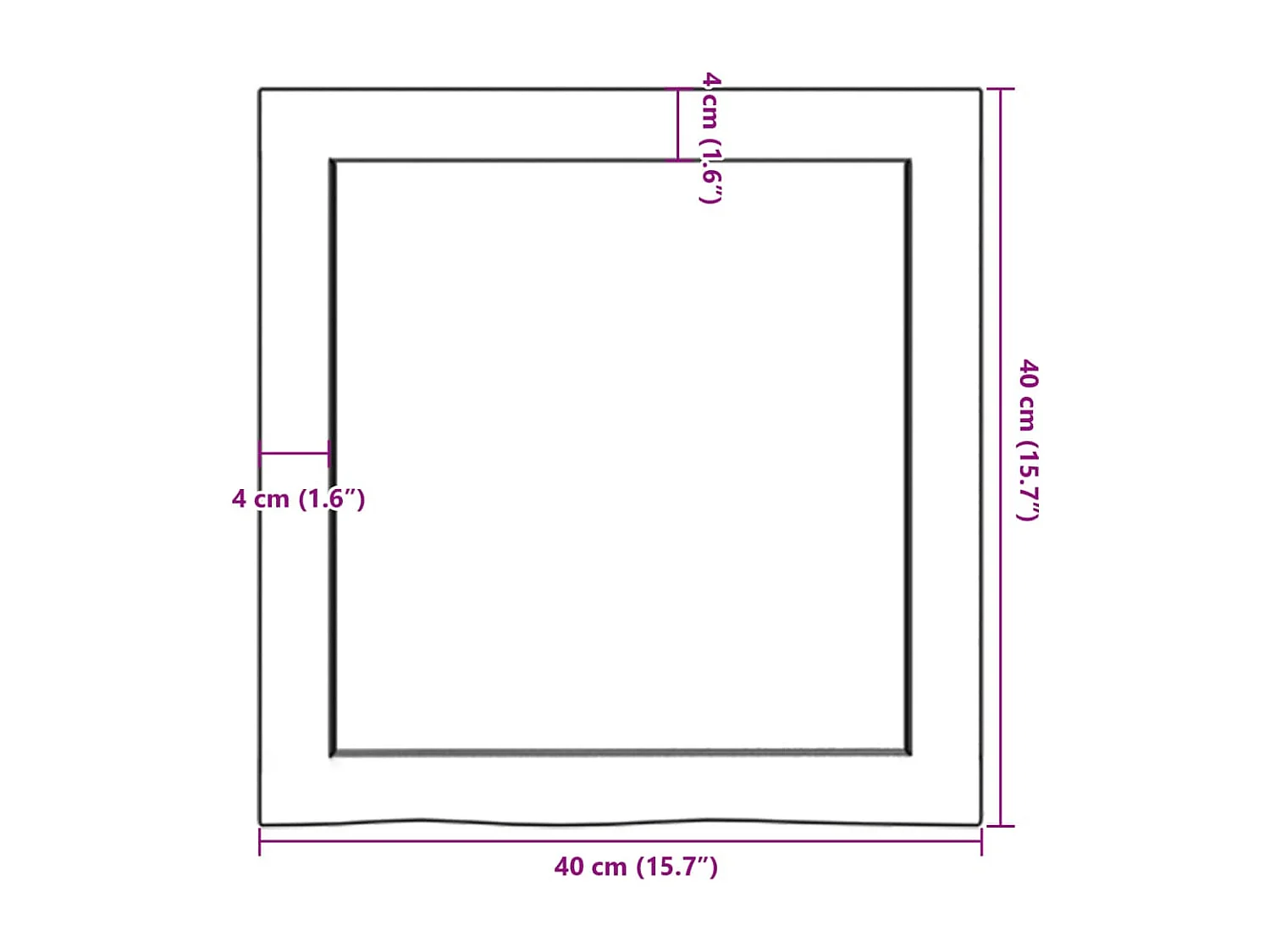 Bancada de banheiro marrom escuro madeira maciça tratada