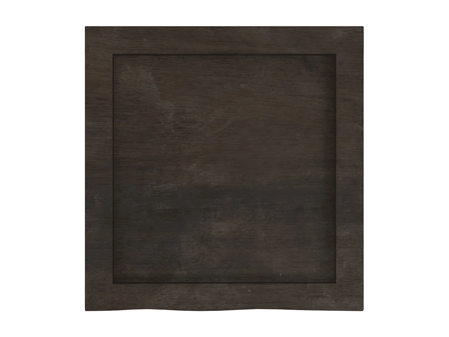 Comptoir de salle de bain marron foncé bois massif traité