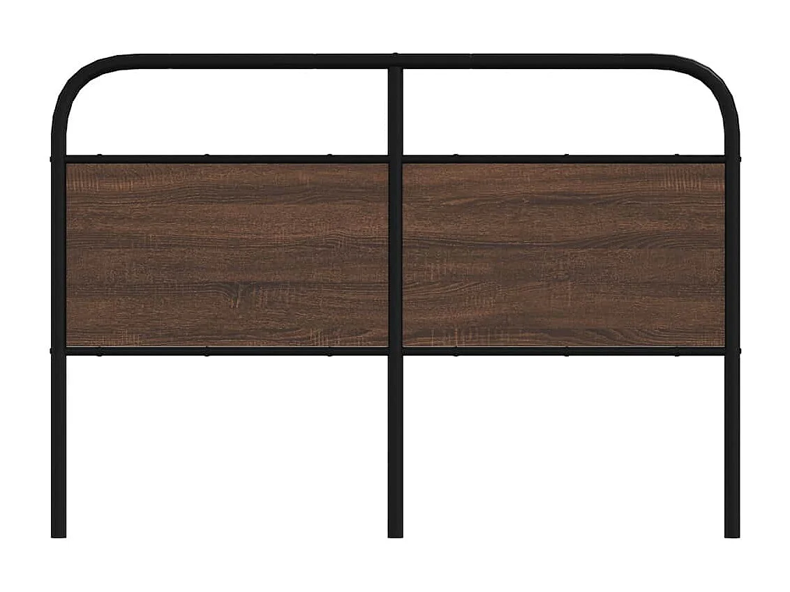 Tête de lit chêne marron 135 cm acier et bois d'ingénierie