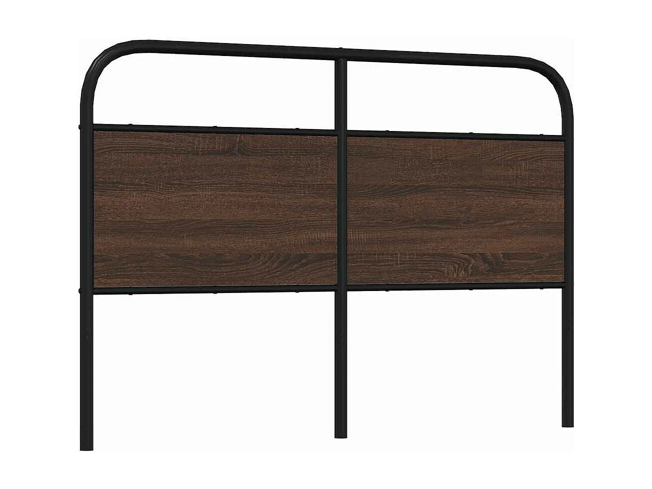 Tête de lit chêne marron 135 cm acier et bois d'ingénierie